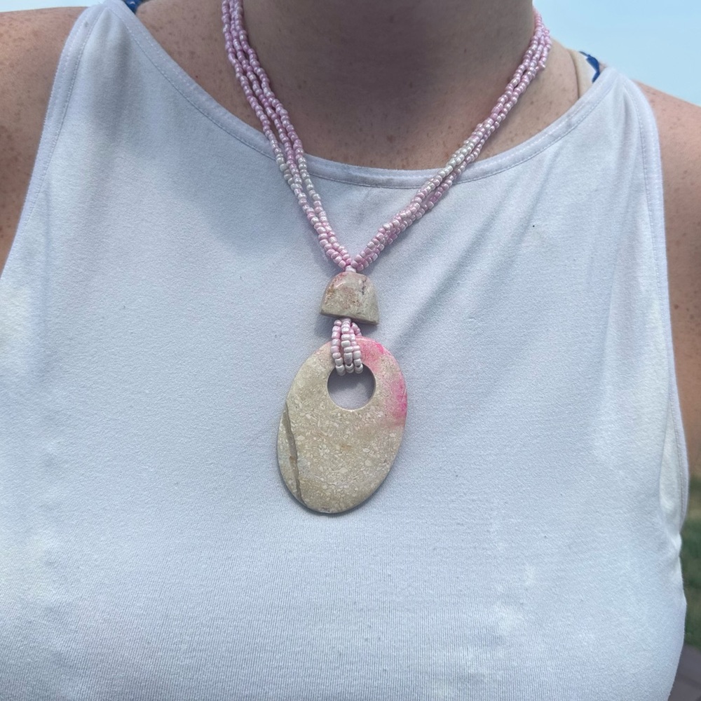 Handmade Beaded Shell Necklace